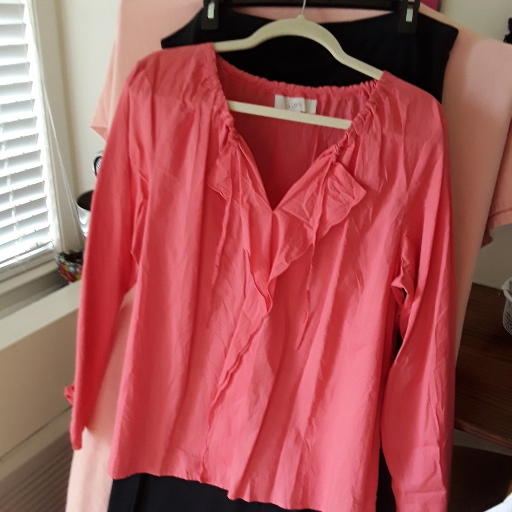 Coral blouse